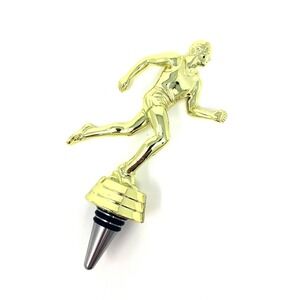 Handmade Bottle Stopper made from Repurposed Track Trophy